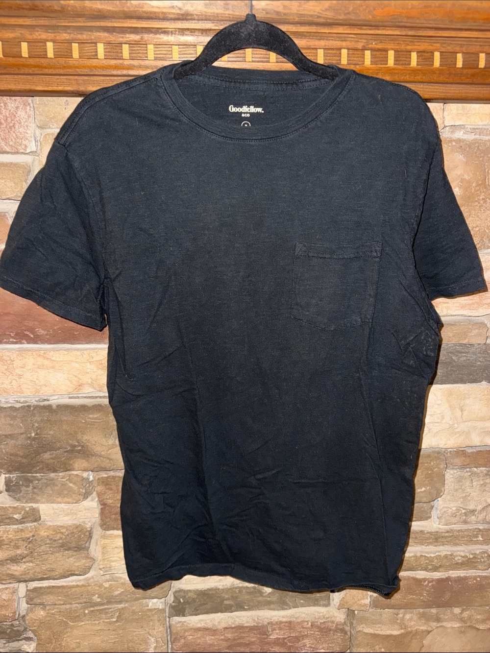 Goodfellow & Co Men's Black Short Sleeve Pocket Tee